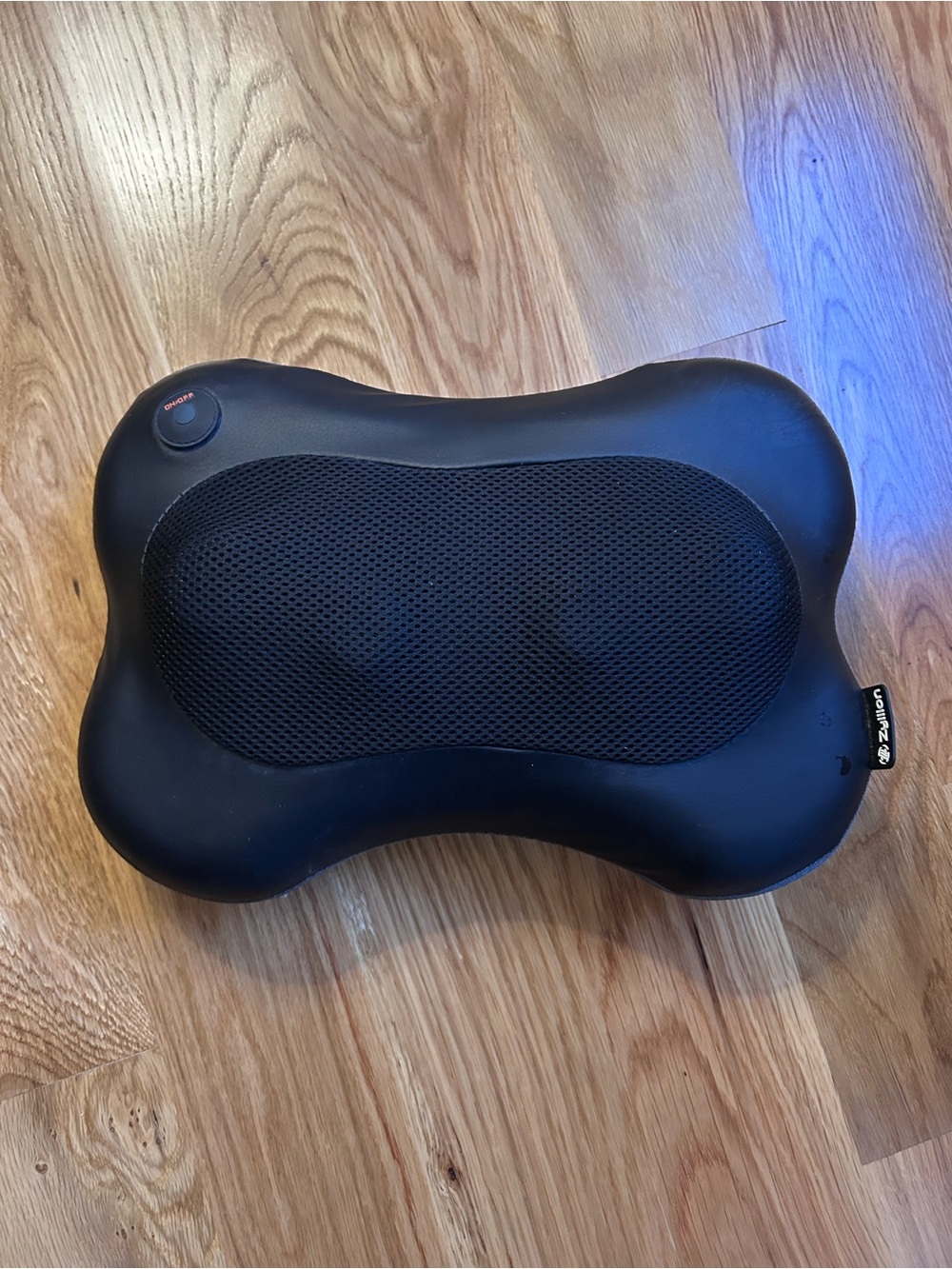 Black Massage Pillow with Mesh Comfort Cover